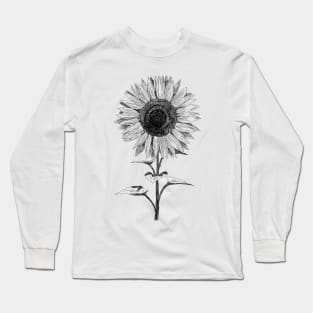 Hand drawn Sunflower Long Sleeve T-Shirt